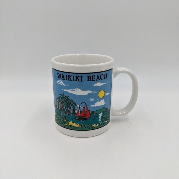 Waikiki Beach Hawaii Coffee Mug - Picture 2 of 4